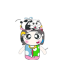 >>My name is Hana. Love panda..^^（個別スタンプ：13）