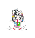 >>My name is Hana. Love panda..^^（個別スタンプ：14）