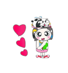 >>My name is Hana. Love panda..^^（個別スタンプ：15）