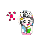 >>My name is Hana. Love panda..^^（個別スタンプ：17）