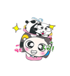>>My name is Hana. Love panda..^^（個別スタンプ：19）