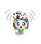 >>My name is Hana. Love panda..^^（個別スタンプ：21）