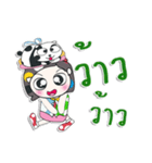 Mr. Hana.. love Panda..^^（個別スタンプ：34）