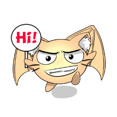 [LINEスタンプ] Devircle the Cute Bat