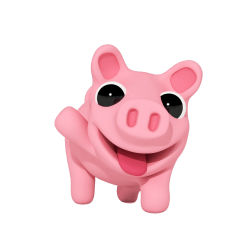 [LINEスタンプ] ローザ かわいい 豚の画像（メイン）