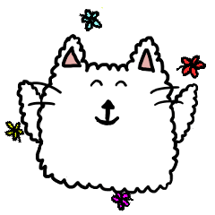 [LINEスタンプ] Fluffy Cat(ENGLISH VERSION)