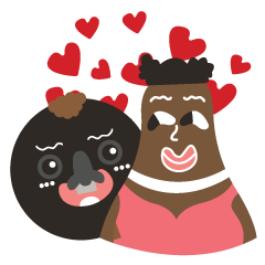 [LINEスタンプ] A Couple Of Bowl a Crazy.