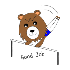 [LINEスタンプ] Animal gymnastic team