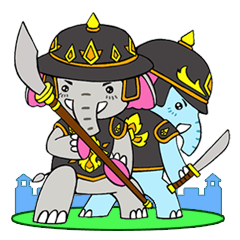 [LINEスタンプ] Brethren Elephant Thai Warrior