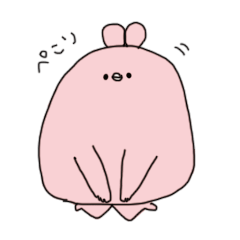 [LINEスタンプ] 顔面とりうさぎ