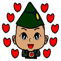 [LINEスタンプ] Soldier boy in love