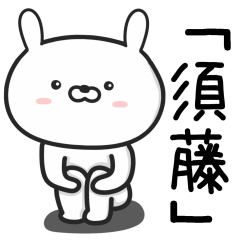 [LINEスタンプ] 須藤(すどう)さんが使うウサギ