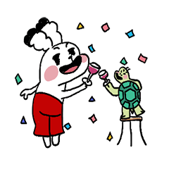 [LINEスタンプ] Amo and his Red pants friend
