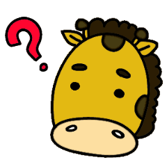 [LINEスタンプ] giraffe with no neck