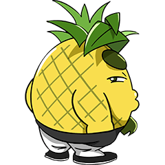 [LINEスタンプ] The young man of pineapple