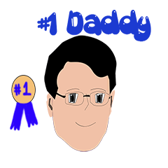 [LINEスタンプ] Happy Father's Day x Sis x Christina