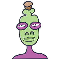 [LINEスタンプ] Head Bottle is fun. -CH