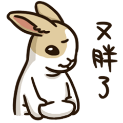 [LINEスタンプ] Rabbit with Mask -Move it up