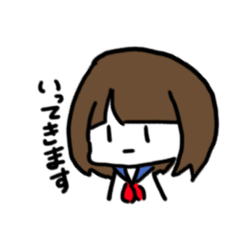 [LINEスタンプ] 無表嬢ちゃん