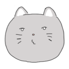 [LINEスタンプ] The cat is expressionless