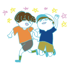 [LINEスタンプ] ぼくとときどきわんとにゃん