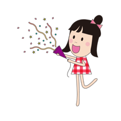 [LINEスタンプ] オカッパお嬢さん