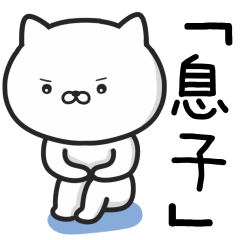 [LINEスタンプ] 息子(むすこ)が使うネコ