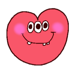 [LINEスタンプ] ハート顔
