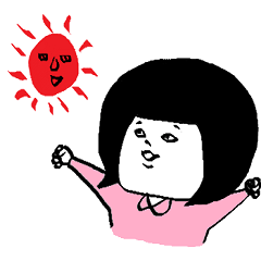 [LINEスタンプ] おかっぱムスメ
