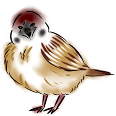 [LINEスタンプ] 膨らむ鳥たち