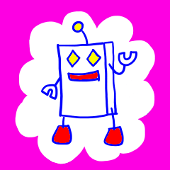 [LINEスタンプ] 働くロボット、ロボタロー