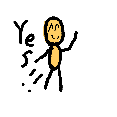 [LINEスタンプ] 黄色い棒人間