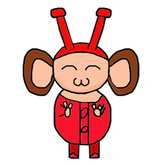 [LINEスタンプ] ルビーのサルさん