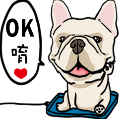 [LINEスタンプ] Comedian French Bulldog BUBU