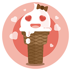 [LINEスタンプ] Cute and fresh summer ice cream stickersの画像（メイン）