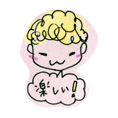 [LINEスタンプ] くるくるパーマくん