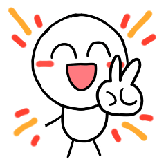 [LINEスタンプ] まんめんのえみくん