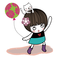 [LINEスタンプ] Q and white meow daily 2