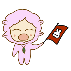 [LINEスタンプ] sheep girl characteristic I - Energetic