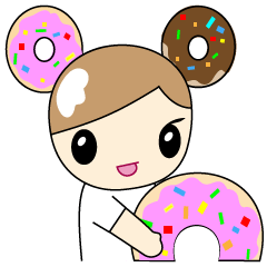 [LINEスタンプ] Donuts girl -1(First episode)