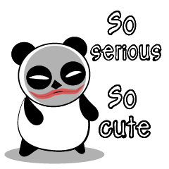 [LINEスタンプ] Serious face Panda