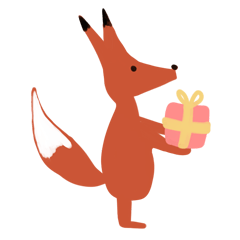 [LINEスタンプ] Orange Fox ＆ Pink Fox