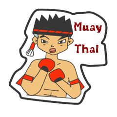 [LINEスタンプ] thai boxing v.eng