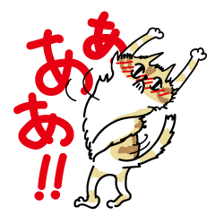 [LINEスタンプ] 恥ずかしすぎて逃げたい猫 アーニャ