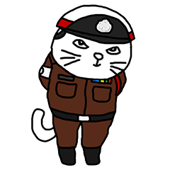 [LINEスタンプ] Police Meow