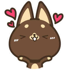 [LINEスタンプ] Hoppy Happy Dog