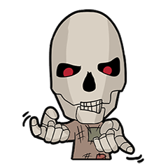 [LINEスタンプ] skeleton alone