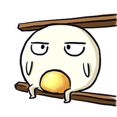 [LINEスタンプ] poached egg daily