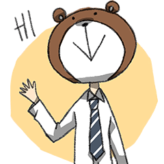 [LINEスタンプ] Mr.bear head