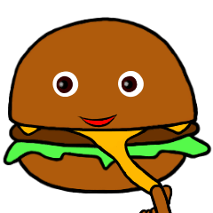 [LINEスタンプ] 動くチーズバーガーくん